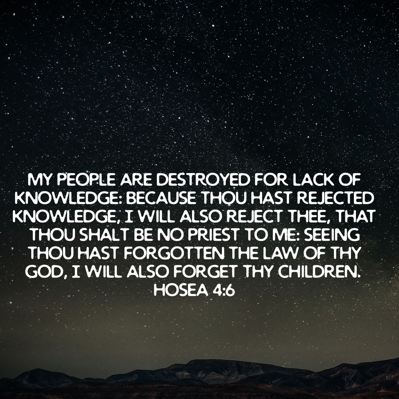 Rejected Knowledge Lack Of Knowledge | Unashamed of Jesus